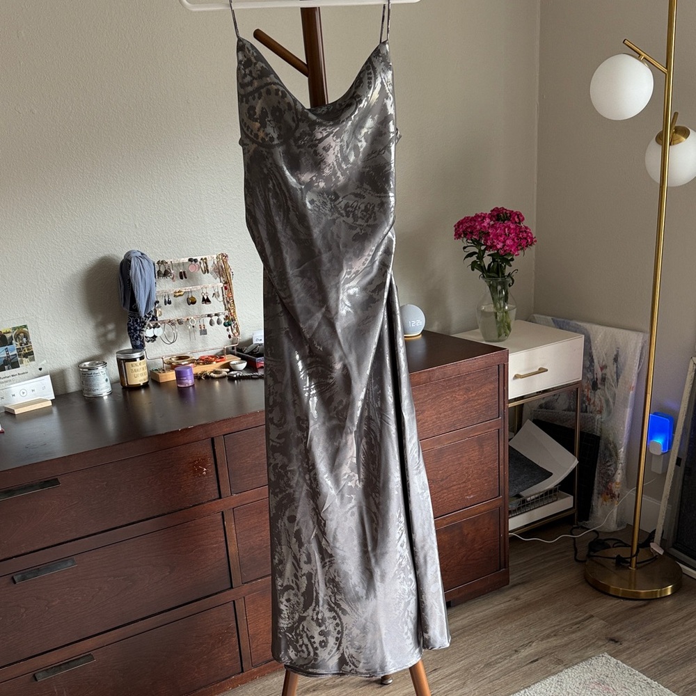 Zara Silver Elegant Wedding Dress
